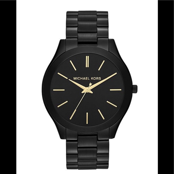 Michael Kors Accessories - Michael Kors Slim Black-Tone Stainless Steel Watch Michael Kors Accessories - Michael Kors Slim Black-Tone Stainless Steel Watch